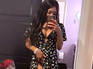 Amateur striptease and Solo masturbation