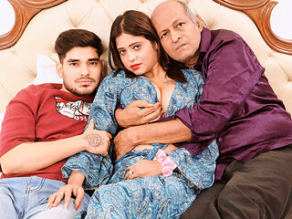 Indian step daughter fucked by step dad having hardcore sex with stranger and sucking boobs (Hindi audio) Shrimoyee