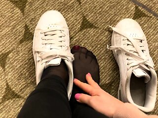 Maitresse Madelines solo foot fetish POV