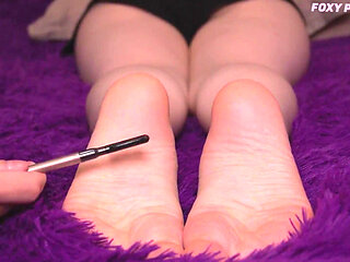 Amateur Rough Foot Tickling of Home Step Sister