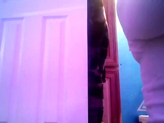 Horny Girl Rubs Her Pussy When Mans Not Looking