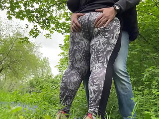 Felt my mother in law'_s camel toe in leggings while she was making me cum