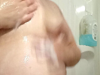 Taking a shower