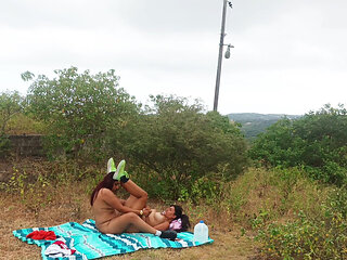 What Great Lesbian Sex in the Countryside Between a Busty Stepmother and a Curvy Stepdaughter