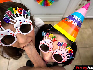 PervyMother - Mom Recruits her Stepsister to Celebrate the Boy'_s Birthday, Melody Mynx, Tifa Quinn, Conor Coxxx