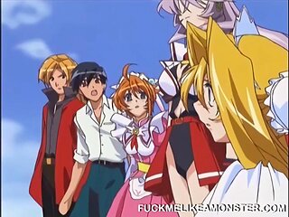 Horny japanese anime teens showing off their sexy bodies