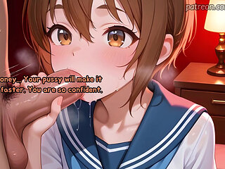 Endure 3 hot students to taste Satsuki's magnificent body (Sex JOI)