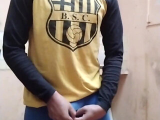 Horny Young Latino at Work