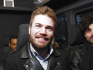 amazign gang bang in bus oin the road in paris 3