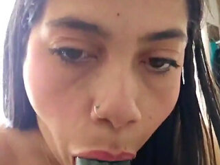 Playing with a Delicious Cucumber