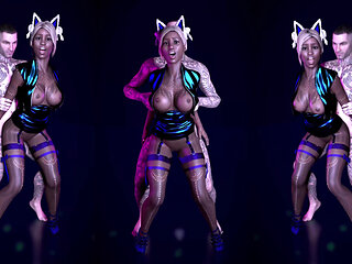 Hot Mulatto Babe Gets Fucked by Big White Cock at Nightclub