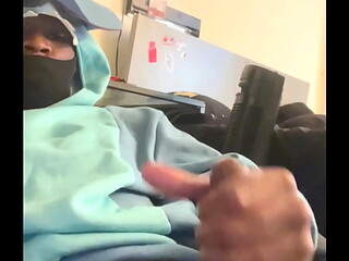 At Home Milking My Thicc Black Dick