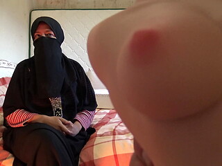 Moroccan arab wife in Nador shows stepson how to fuck a tantaly sexdoll