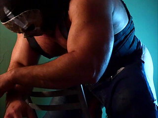 First anal with sex toy and cumshot for Ghost