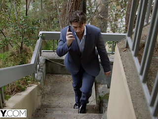 TUSHY my girlfriend Megan Rain gets fucked in the ass by the neighbor