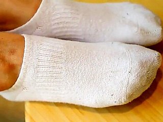 Chinese white socks and bare feet TK