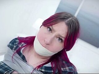 Lacey - Tied up and Gagged after work as a waitress in restaurant being Trussed up EP 1