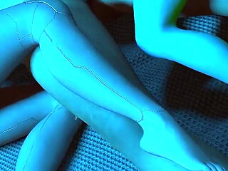 Rebecca and Lucy Spooning and Blowjob - Cyberpunk Edgerunners Parody