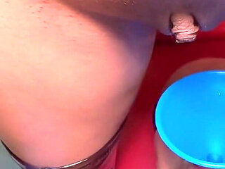 Half a Gallon Pee in Submissive Slave's Mouth