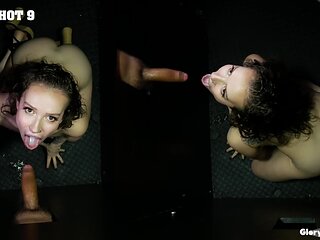 Hazel Paige gets her mouth filled with sticky, hot sperm.