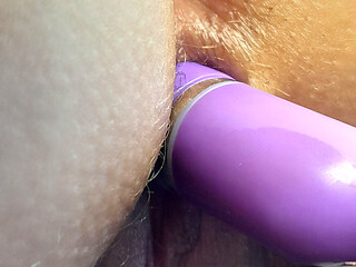Masturbating with Purple Buttbeads