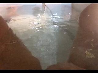 Asian Feet and Pussy in a Bathroom