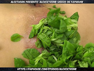 Hotkinkyjo Take Tons of Green Leafs in Her Ass, Fisting & Anal Prolapse