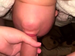 Cock-fed babe gets fingered