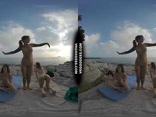 Cheri Josie Poppy Winter Beach Vacation Nude Yoga Outdoors