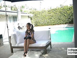 BTS - Harmony Wonder Shows Off Her Pussy In A Poolside Photoshoot!