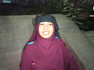 Muslim unusual grill with sister-in-law Full face full with brother-in-law