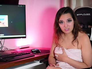 Cutie babe reacting to micro penises