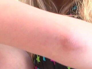 Blonde Sluts with Their Bikinis Take Their Swimsuits off to Show Their Huge Boobs