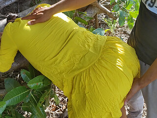 Walk alone in the countryside and fuck my wet tight pussy of hot Indian girl in real homemade!