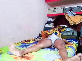 Hot twink, gay sleepover, big dick solo