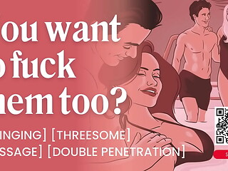 ASMR Audio Porn: MMF Threesome with Swinger Couple at a Spa &ndash_ Double Penetration, Blowjob &amp_ Public Sex