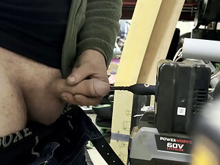 Extreme 30cm silicone Vibrating Urethral sound masturbation in garage
