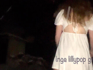 Charming Nymphomaniac Without Panties in Public