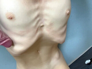 Skinny Fit Anorexic Bones Fetish POV Rubbing Your Cock on My Ribs