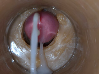 Precum squirting in my pussy Camera In Vagina 4k. Extreme close up!