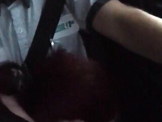 Redhead Teen Gobbles Cock in Audi Ride