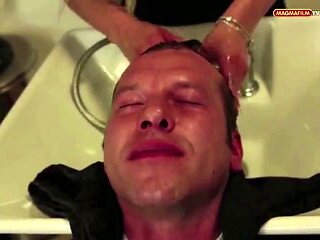 Hottie German Blonde Rammed by Hard Dick of Client: Blowjob, Big Tits  Spooning Porn