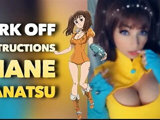 Joi Portugues - Diane Nanatsu Jerk off Instruction - Cum for