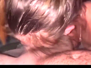 Blowjob and Cum in Mouth Hot Brunette Amateur