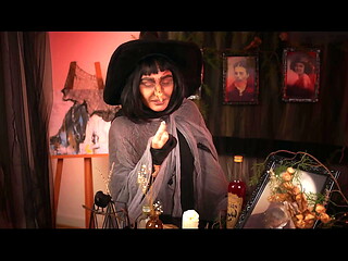 Busty Witch drank the elixir of being young so she could ride a big cock and swallow cum