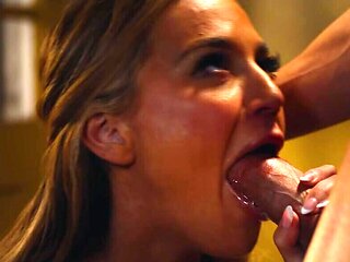 Charming blonde sucks the cock wet in advance to a seductive fuck