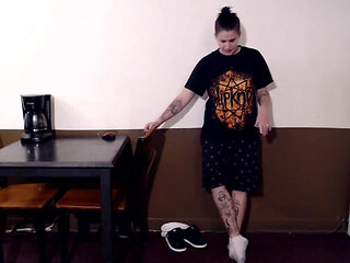 Two ladies have athletes foot itching