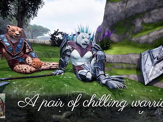 A pair of chilling warriors in summer rain - Wild Sin