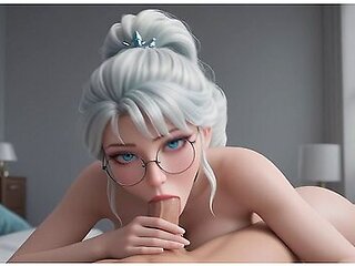 Ai Generated - Frozen Ice Palace Suite Blowjob With Car Toon