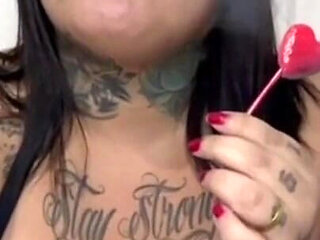 Sucking on His Lollipop and Smoking